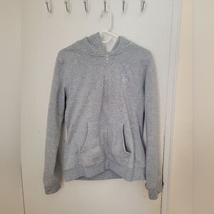 Gray Zip Up Sweater with Hood, Beverly Hills Polo Club.